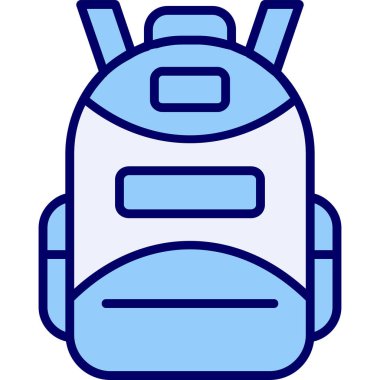 Sırt çantası. Web simgesi basit illüstrasyon