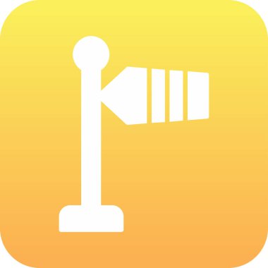 Modern Rüzgar İşareti simgesinin vektör illüstrasyonu                