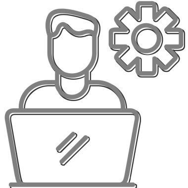 Yazılım Geliştirici Web simgesi vektör çizimi