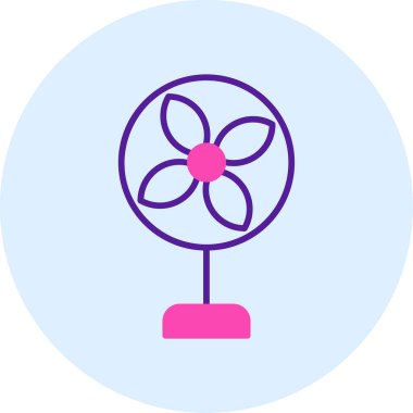 air fan simgesi, vektör illüstrasyonu basit tasarım