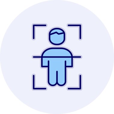 Vücut Tarama Web simgesi, vektör illüstrasyonu