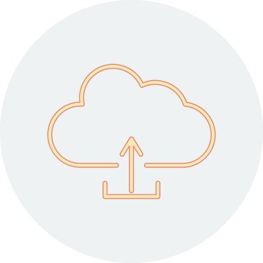 Bulut simge vektör çizim upload          