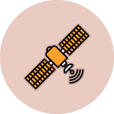 Uydu. Web simgesi basit illüstrasyon 