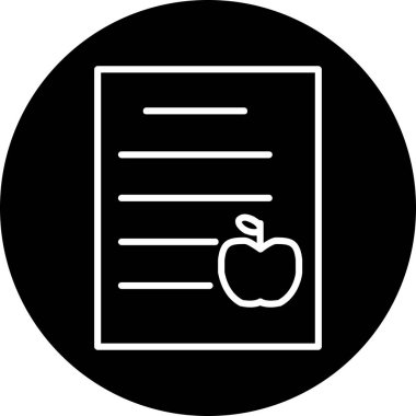 Diyet Planı Web simgesi vektör çizimi