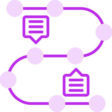 Zaman çizgisi modern simgesinin vektör illüstrasyonu       