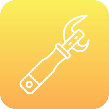 Konserve açacağı. Web simgesi basit illüstrasyon             