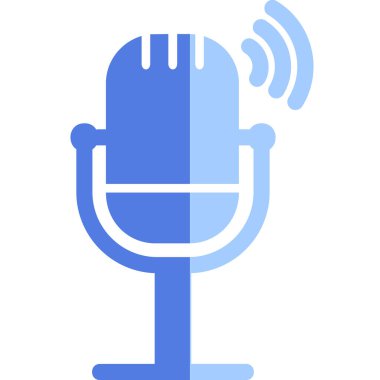 Canlı Podcast ikon vektör çizimi