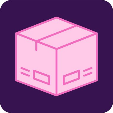 Paket, dağıtım simgesi vektör illüstrasyonu 