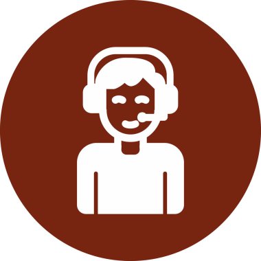 çağrı merkezi operatör simgesi illüstrasyonu 