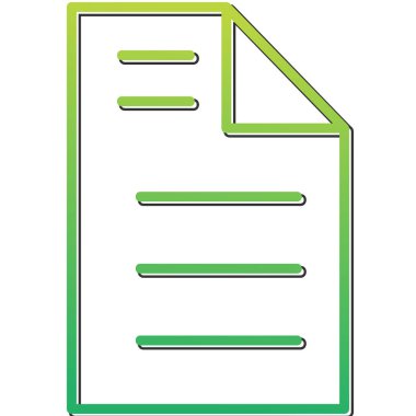 belge dosya simgesi vektör illüstrasyonu 