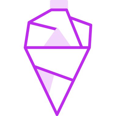 Origami tarzında dondurma simgesi