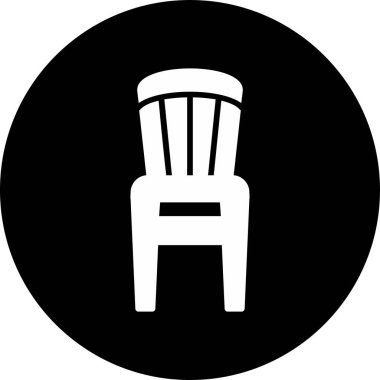 Sandalye. Web simgesi basit illüstrasyon 