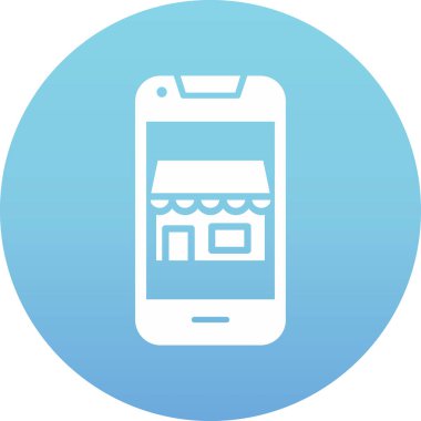 Akıllı telefon web simgesi, vektör illüstrasyonunda çevrimiçi rezervasyon