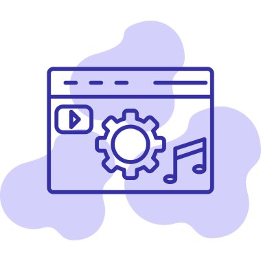 İçerik Yönetimi modern simge, vektör illüstrasyonu                  