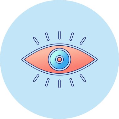 vizyon. Web simgesi basit illüstrasyon