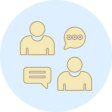 sohbet simgesi, vektör illüstrasyonu basit tasarım