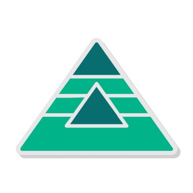 Üçgen işareti. Basit tasarım çizimi