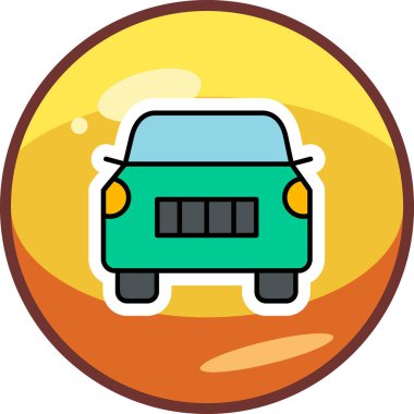 araba web simgesi basit illüstrasyon 