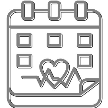 Takvim simgesi, vektör illüstrasyonu basit tasarım