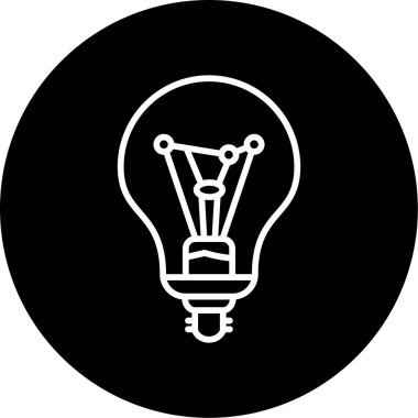 Ampul. Web simgesi basit illüstrasyon