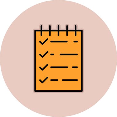 Kontrol listesi. Web simgesi basit illüstrasyon 