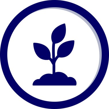 Bitki. Web simgesi basit illüstrasyon 