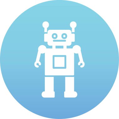 robot. Web simgesi basit illüstrasyon 