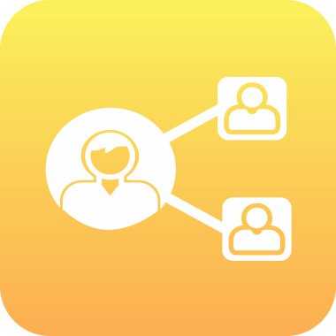 insanlar bağlantı simgesi, vektör illüstrasyonu basit tasarım