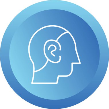 Dinleme simgesinin vektör illüstrasyonu