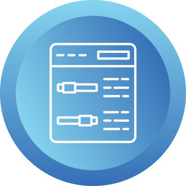 Web Ayarları. Web simgesi basit tasarım              