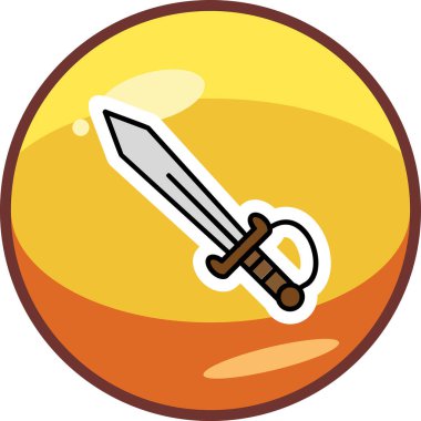 kılıç simgesi, vektör illüstrasyonu basit tasarım