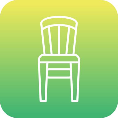 Sandalye. Web simgesi basit illüstrasyon 