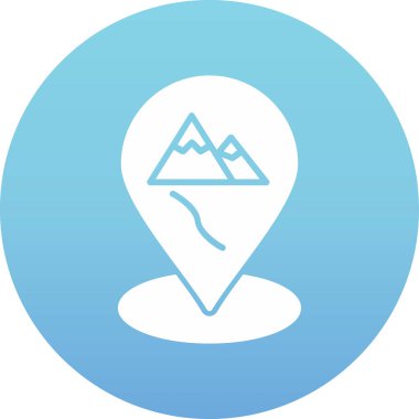 Harita simgesi, konum konsept vektör illüstrasyonu