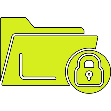 Dizin kilidi simgesi, basit illüstrasyon