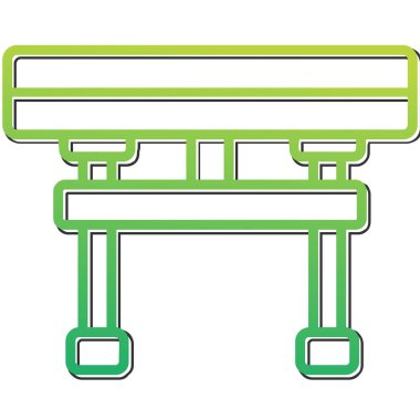 Torii Kapı Simgesi, Japon Kapısı, Vektör İllüstrasyonu 