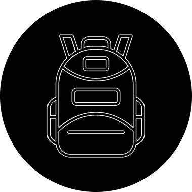 Sırt çantası. Web simgesi basit illüstrasyon