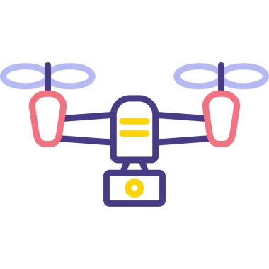 5g Drone simgesi, vektör illüstrasyonu, basit tasarım