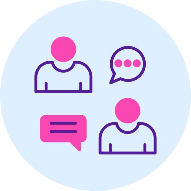 sohbet simgesi, vektör illüstrasyonu basit tasarım