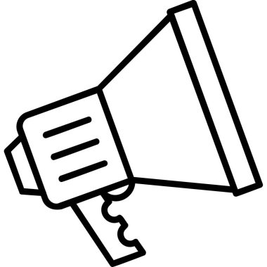 megafon web simgesi, vektör çizim 