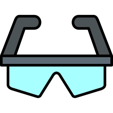 Gözlük. Web simgesi basit illüstrasyon 