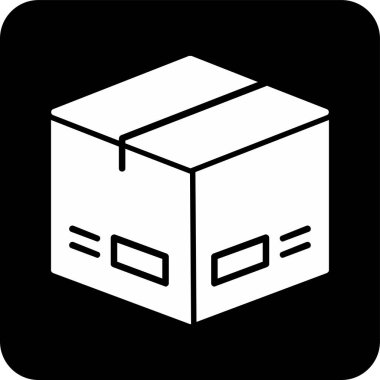 Paket, dağıtım simgesi vektör illüstrasyonu 