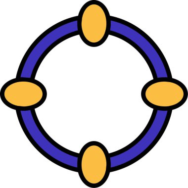 Oval Web simgesi basit illüstrasyon