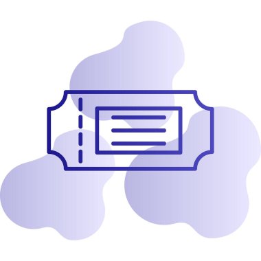 Bilet web simgesi, vektör çizim