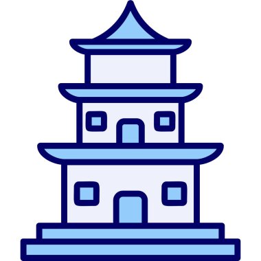 Tapınak binası Web simgesi basit illüstrasyon