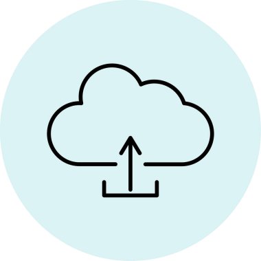 Bulut simge vektör çizim upload          