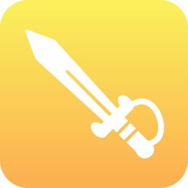 kılıç simgesi, vektör illüstrasyonu basit tasarım