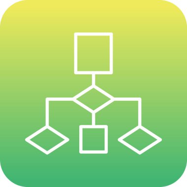 Akış Çizelgesi simgesi, vektör illüstrasyonu             