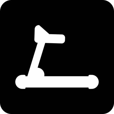 koşu bandı web simgesi, vektör çizim 