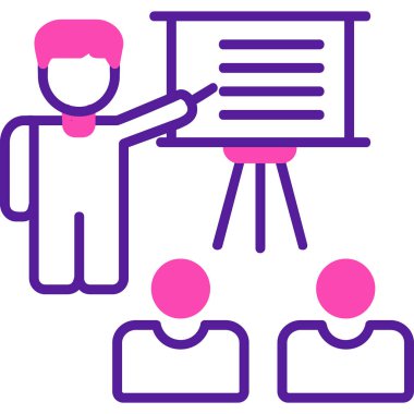 personel eğitim simgesi, vektör illüstrasyonu basit tasarım