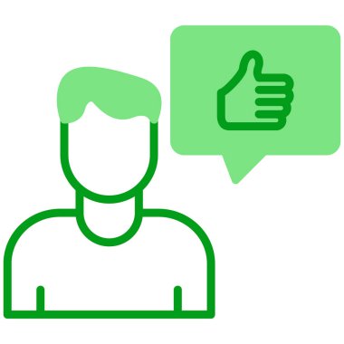 Memnuniyet web simgesi basit illüstrasyon 